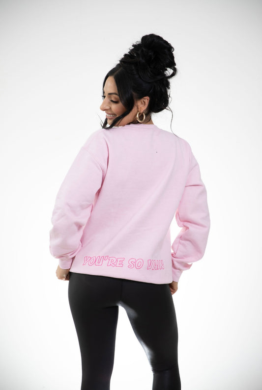 VAIN Comic Art Pink Crewneck